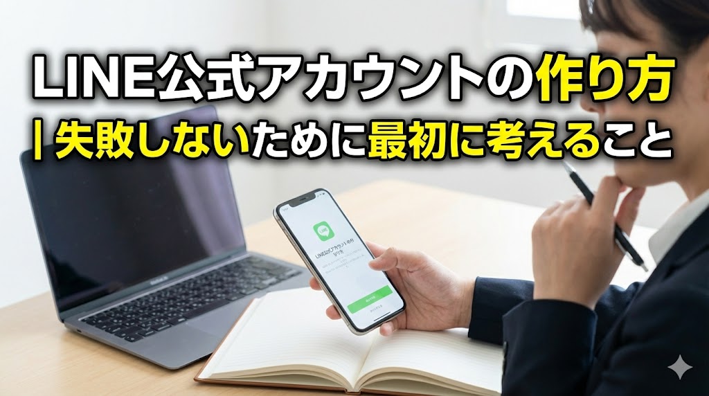 LINE公式アカウントの作り方｜失敗しないために最初に考えること
