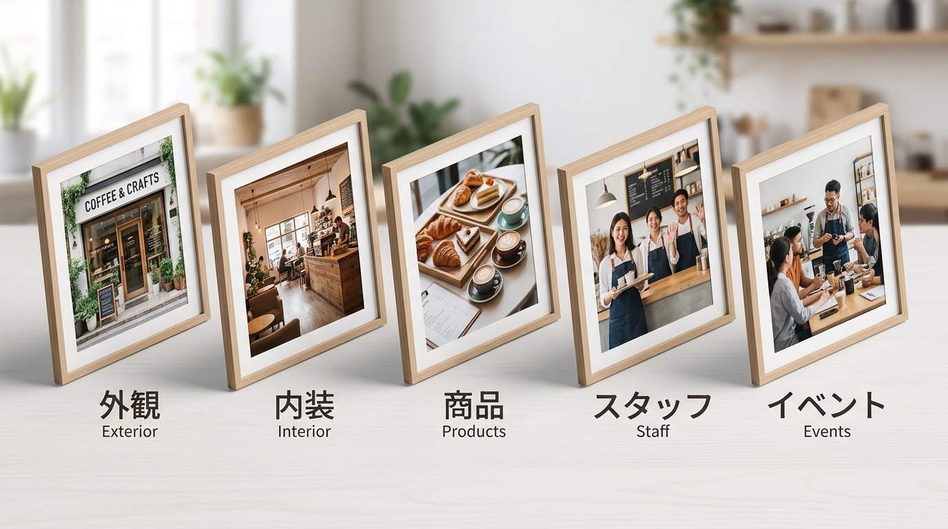 掲載すべき5つのカテゴリ