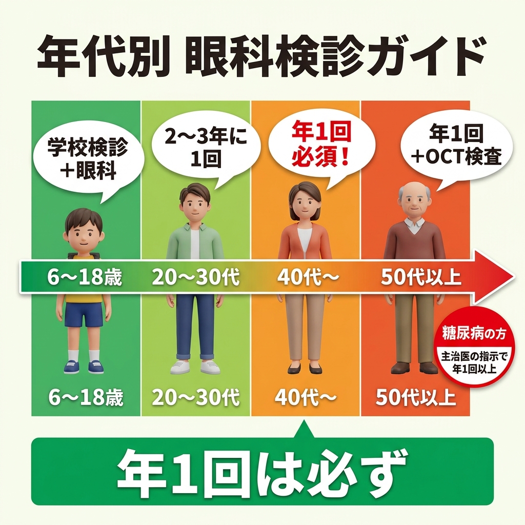 年代別検診ガイドの図