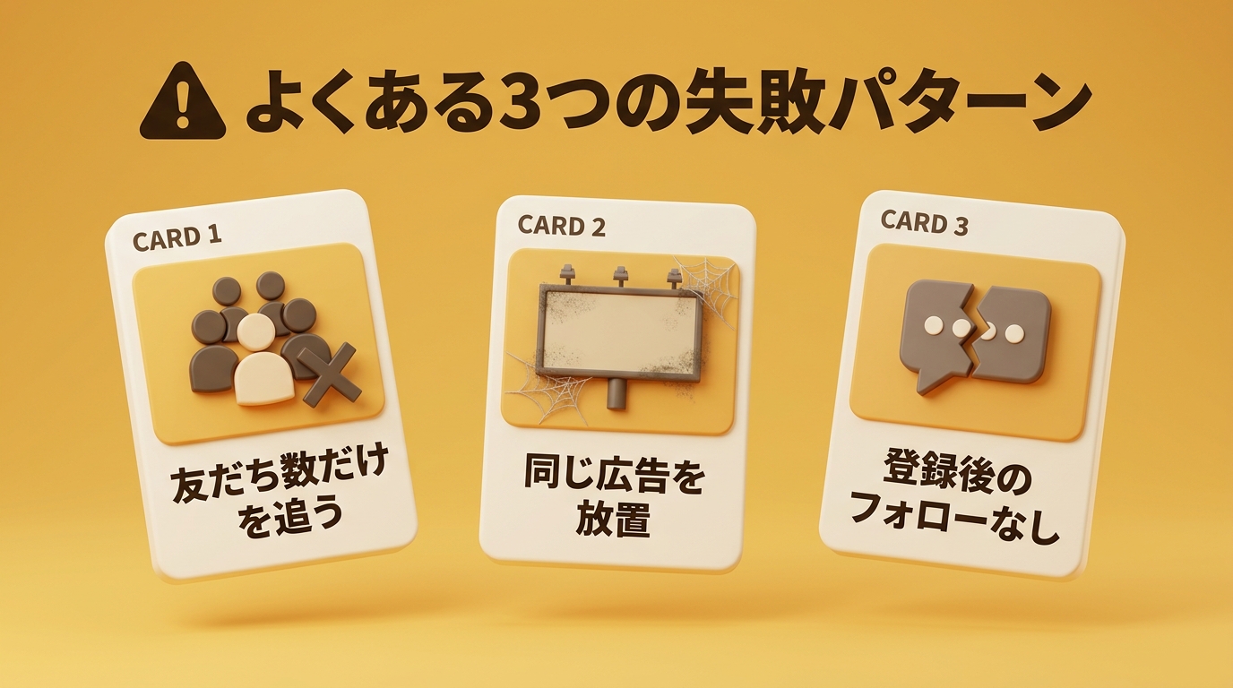 よくある3つの失敗パターン