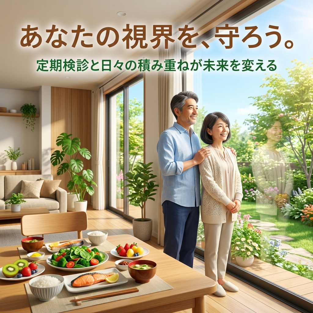 クリアな視界で前を向く人物のイメージ