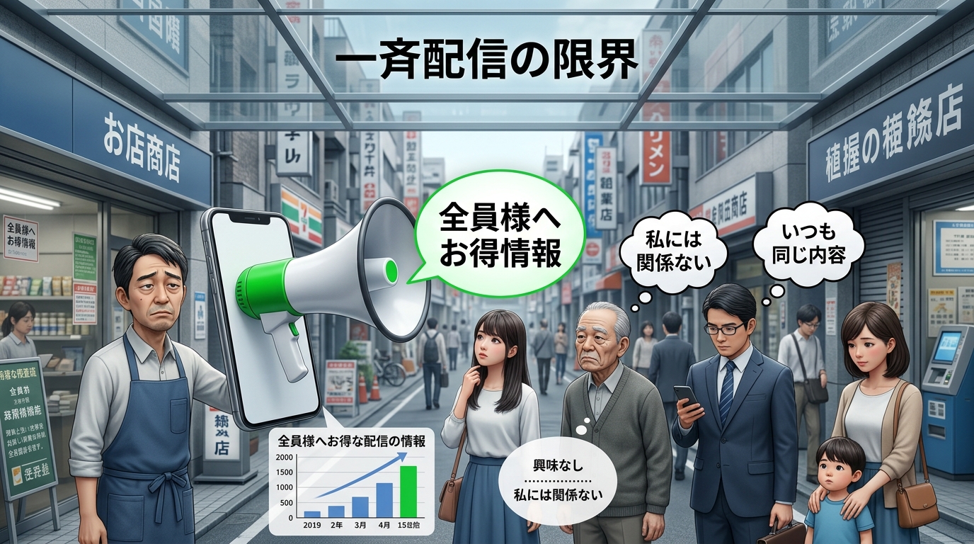 一斉配信の限界