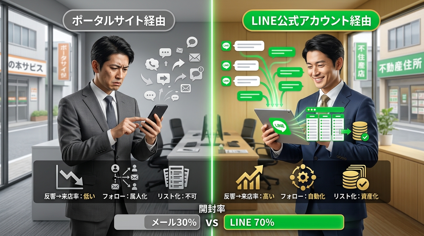 ポータルサイトとLINE比較