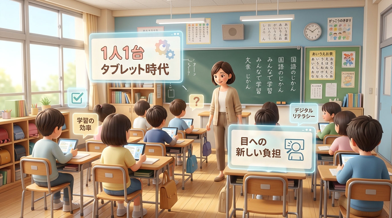 GIGAスクール時代:学校でタブレットを使う子どもたち