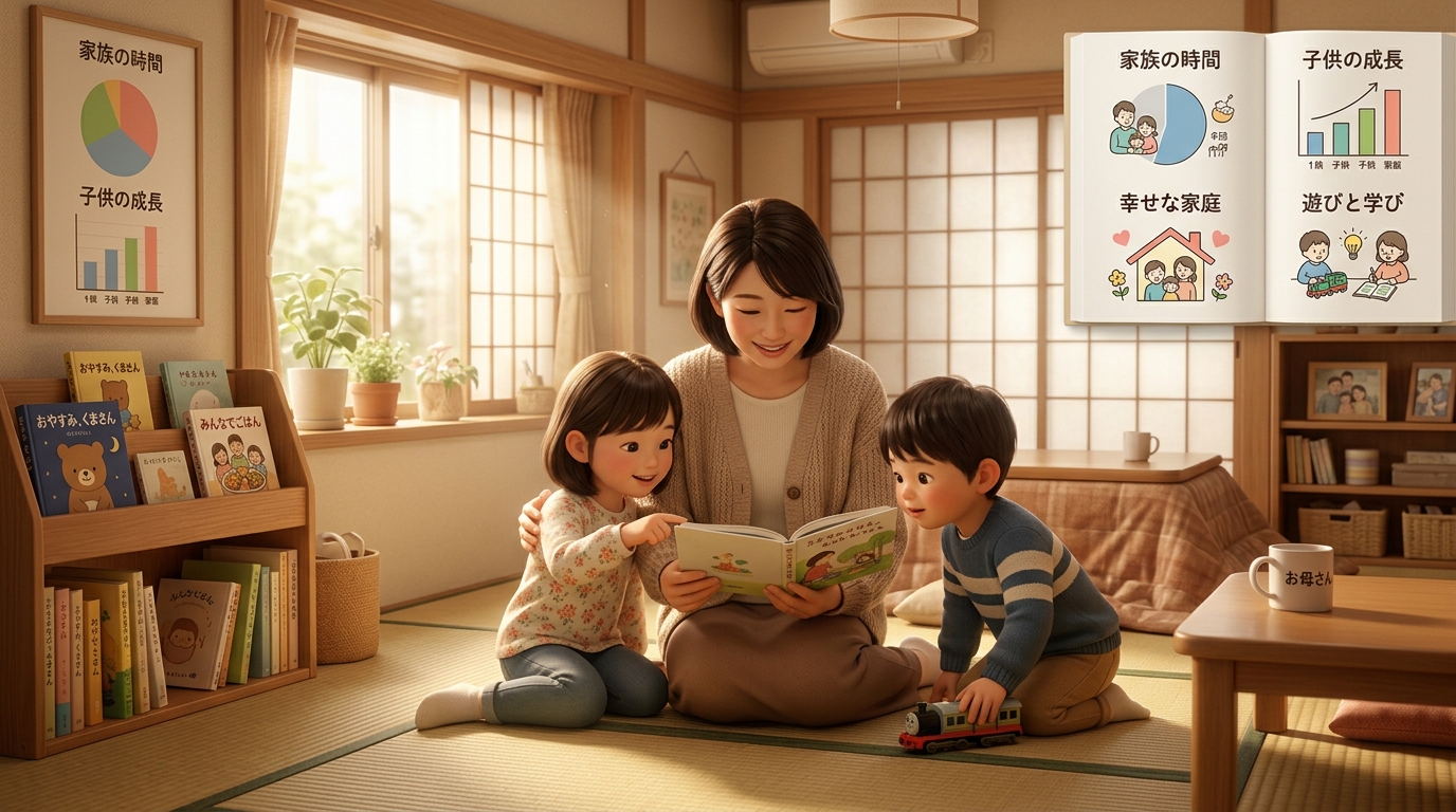 イラスト：涙の三層構造を可愛らしく図解した解説図