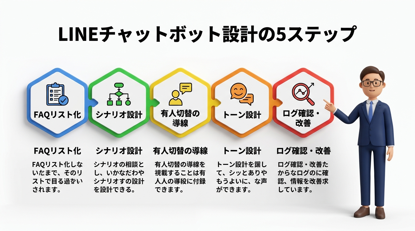 チャットボット設計5ステップ