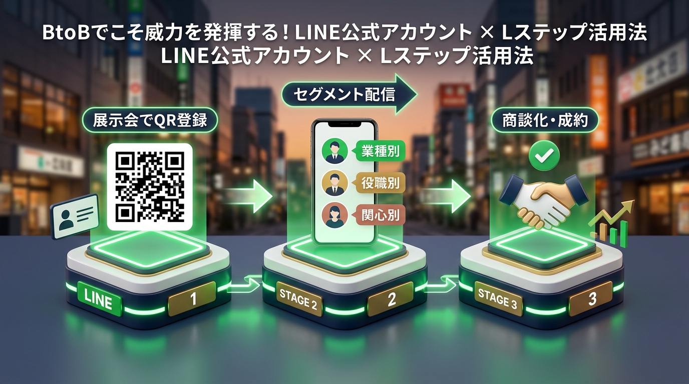 BtoB向けLINE活用フロー図