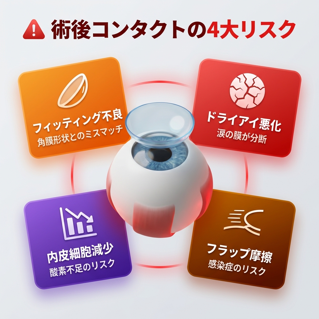 レーシック後のコンタクト装用リスク