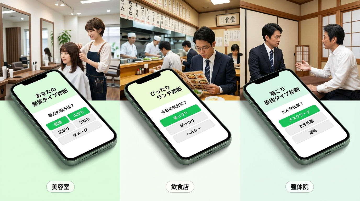 業種別診断のスマホUI