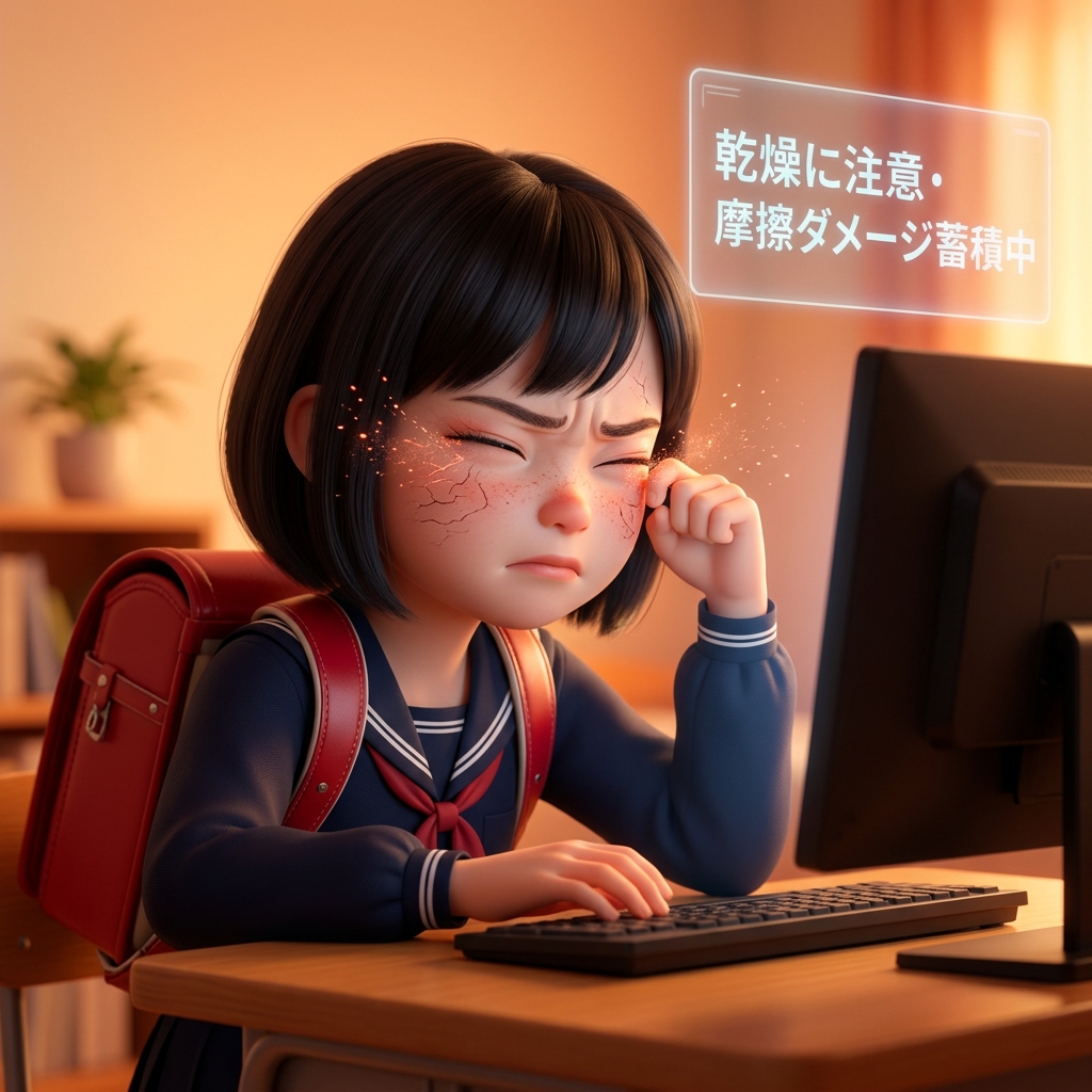 乾燥・摩擦のダメージイメージ