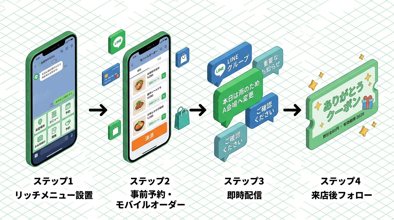 LINEで完結する運用フロー