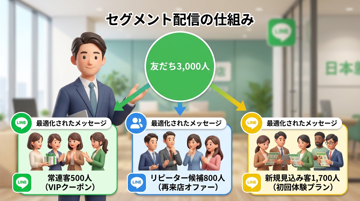 セグメント配信の概念図