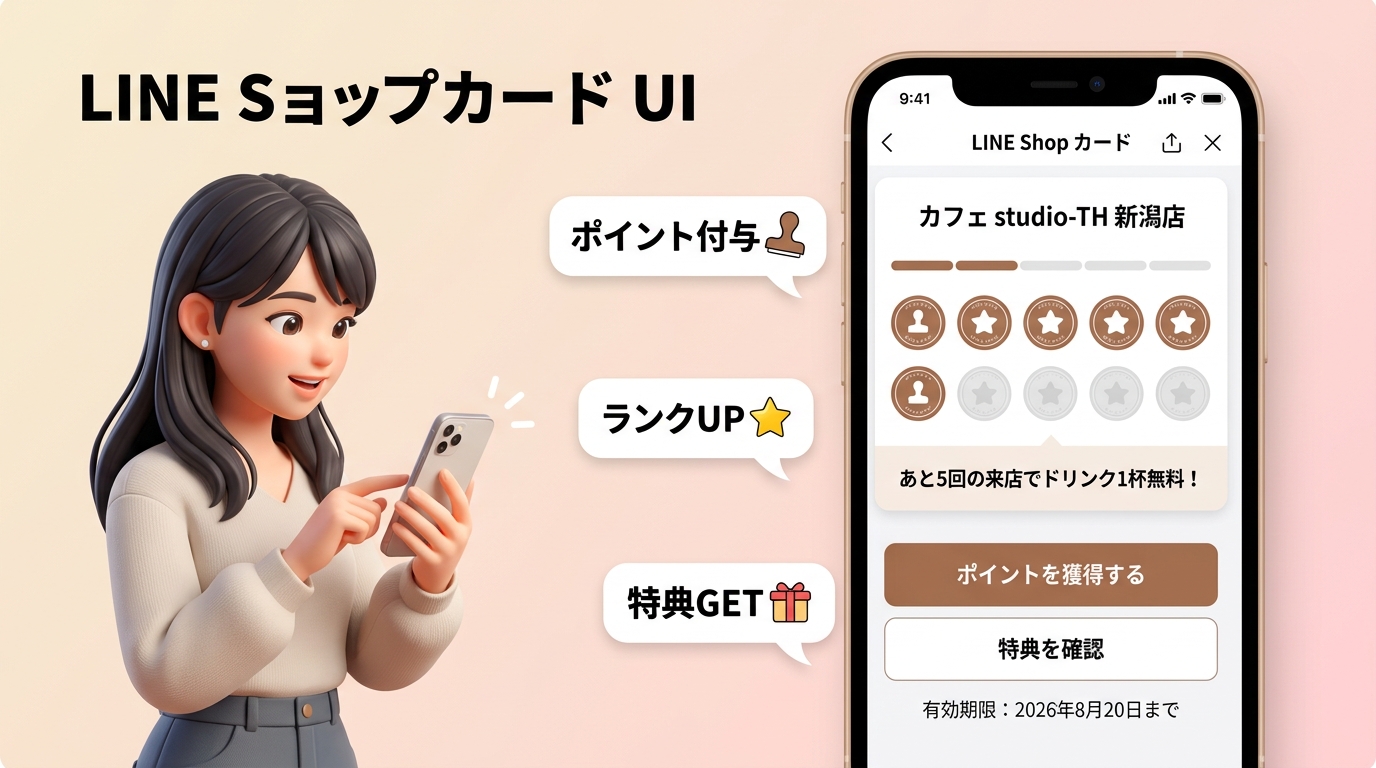 LINEショップカードのUI画面