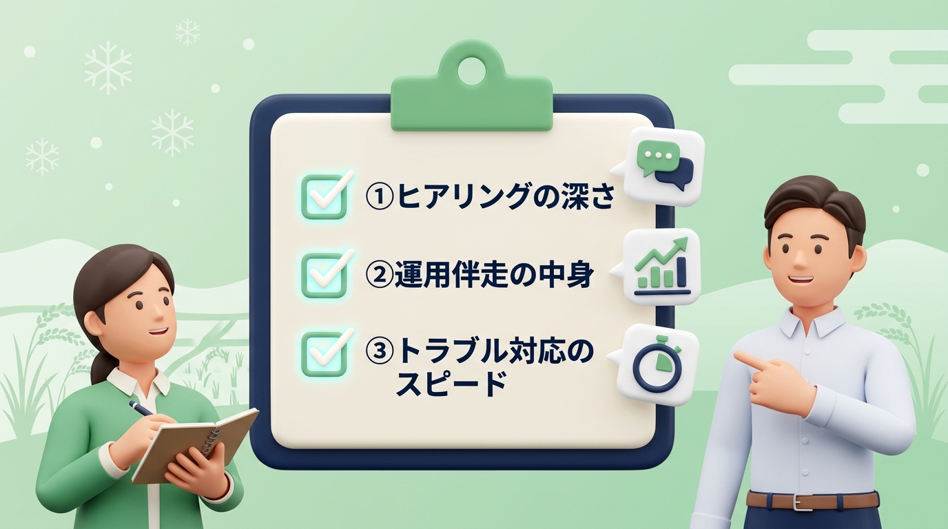 サポート体制チェックリスト