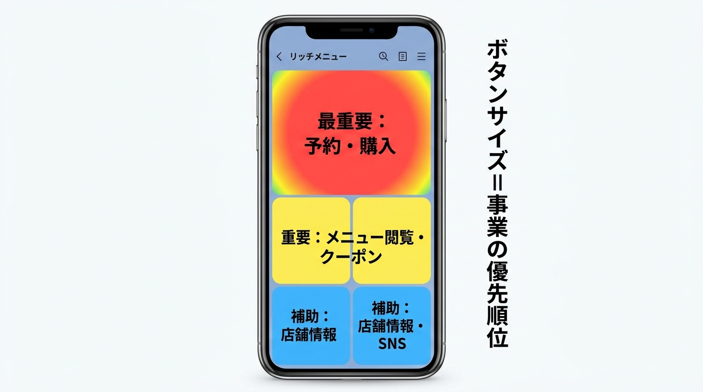 ボタン配置の優先度ヒートマップ