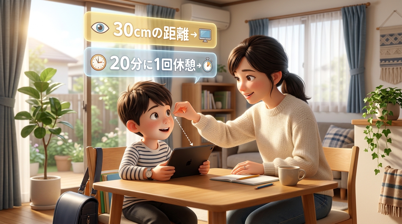 家庭でのタブレット使用ルール:親子で確認する場面
