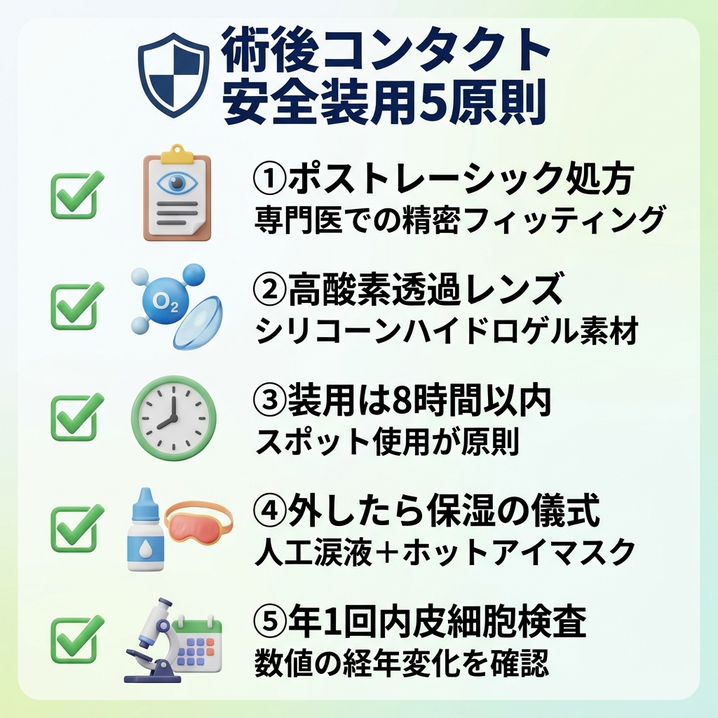 コンタクトを安全に装用するための注意点