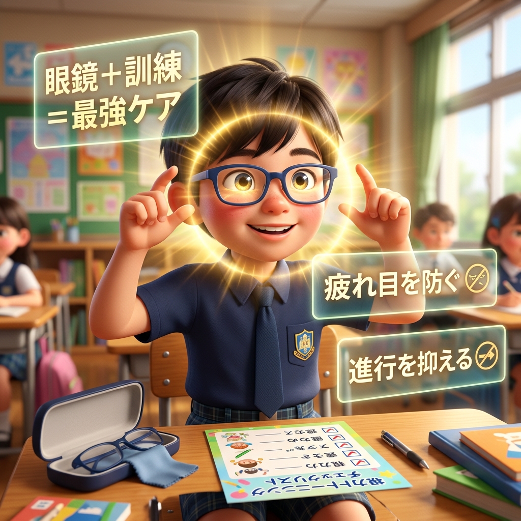 眼鏡＋訓練 ＝ 最強ケア