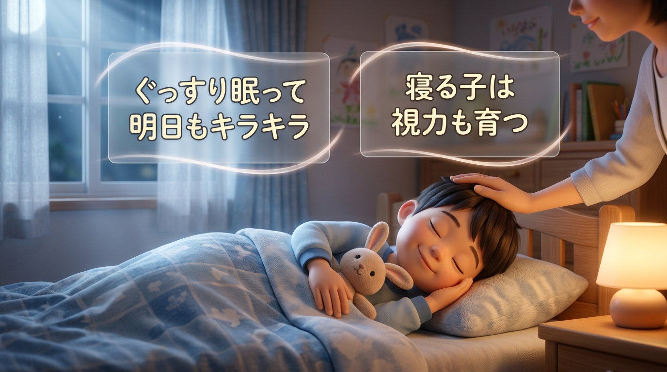 締めくくり:ぐっすり眠る子どもの安らかな表情