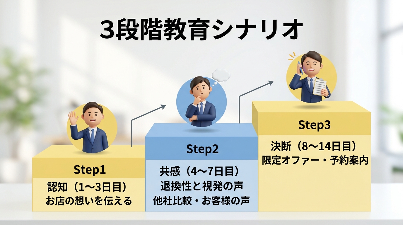 3段階教育シナリオの図解