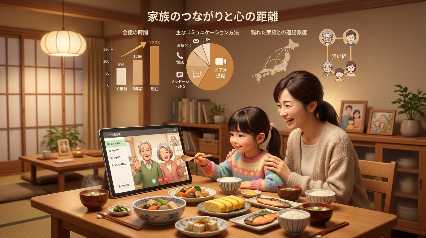イラスト：親子で楽しくビジョントレーニングをする様子