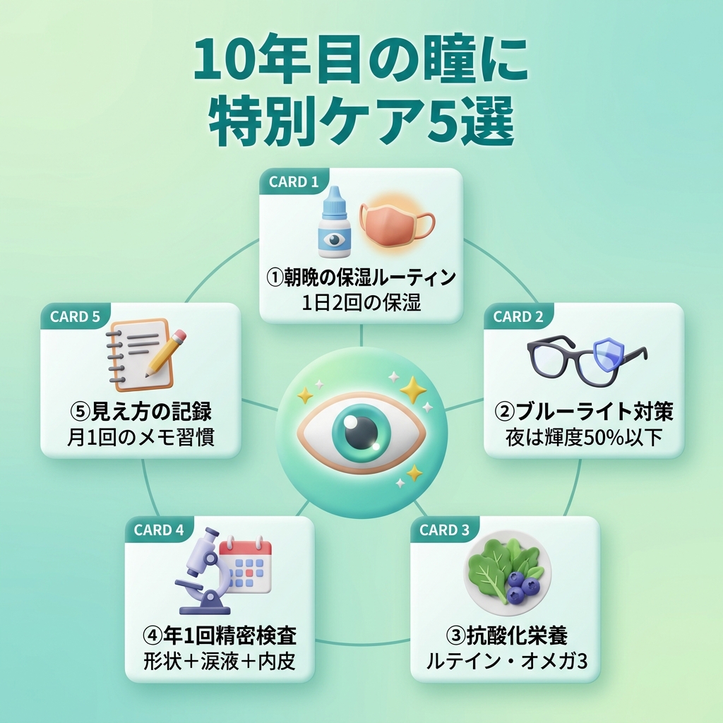 10年目の瞳に必要な5つのケア