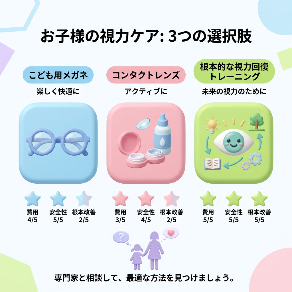 3つの選択肢の比較イメージ