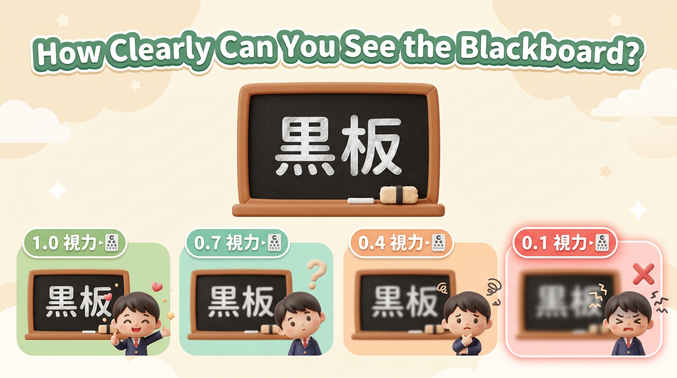 図解:A〜D判定の基準と教室での見え方の違い
