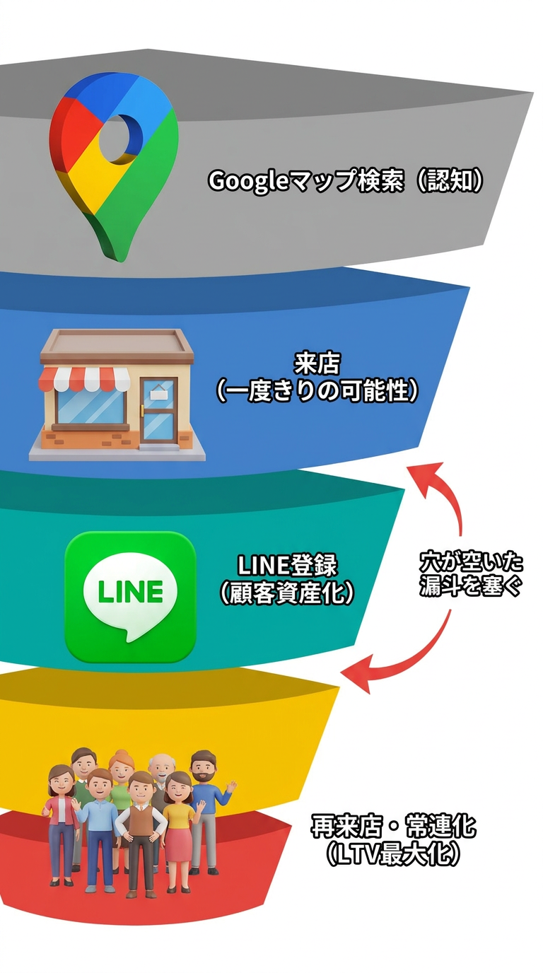 MEO×LINEファネル概念図