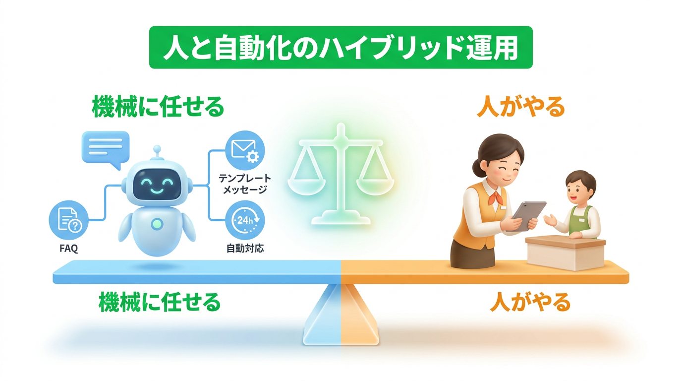 人と自動化のハイブリッド運用の役割分担