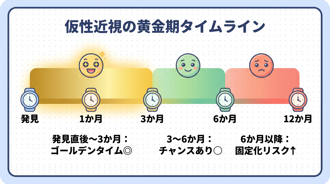 図解：早期対応の重要性を示すイメージ