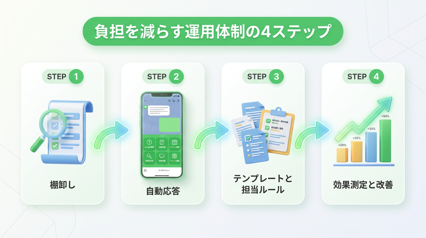 LINE運用の負担を減らす4ステップ