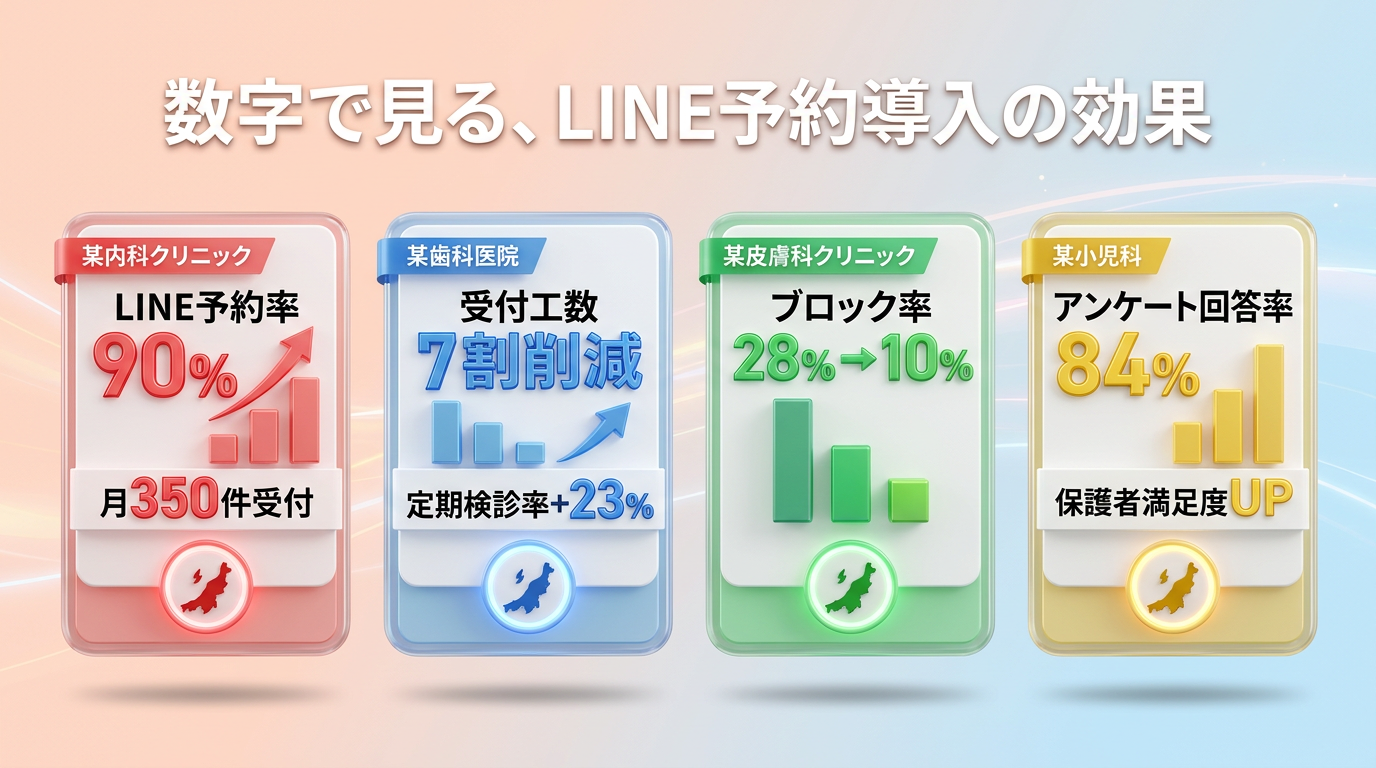 グラフ：4院のKPI改善ビフォーアフター比較