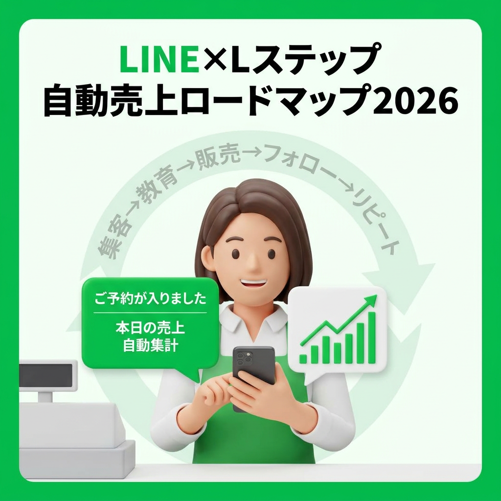LINE公式アカウント×Lステップで自動売上の仕組みを作るロードマップ