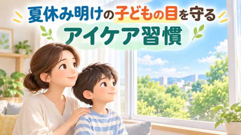 夏休み明けに子供の視力が低下したと感じる理由と、長期休暇中に意識したい「アイケア習慣」